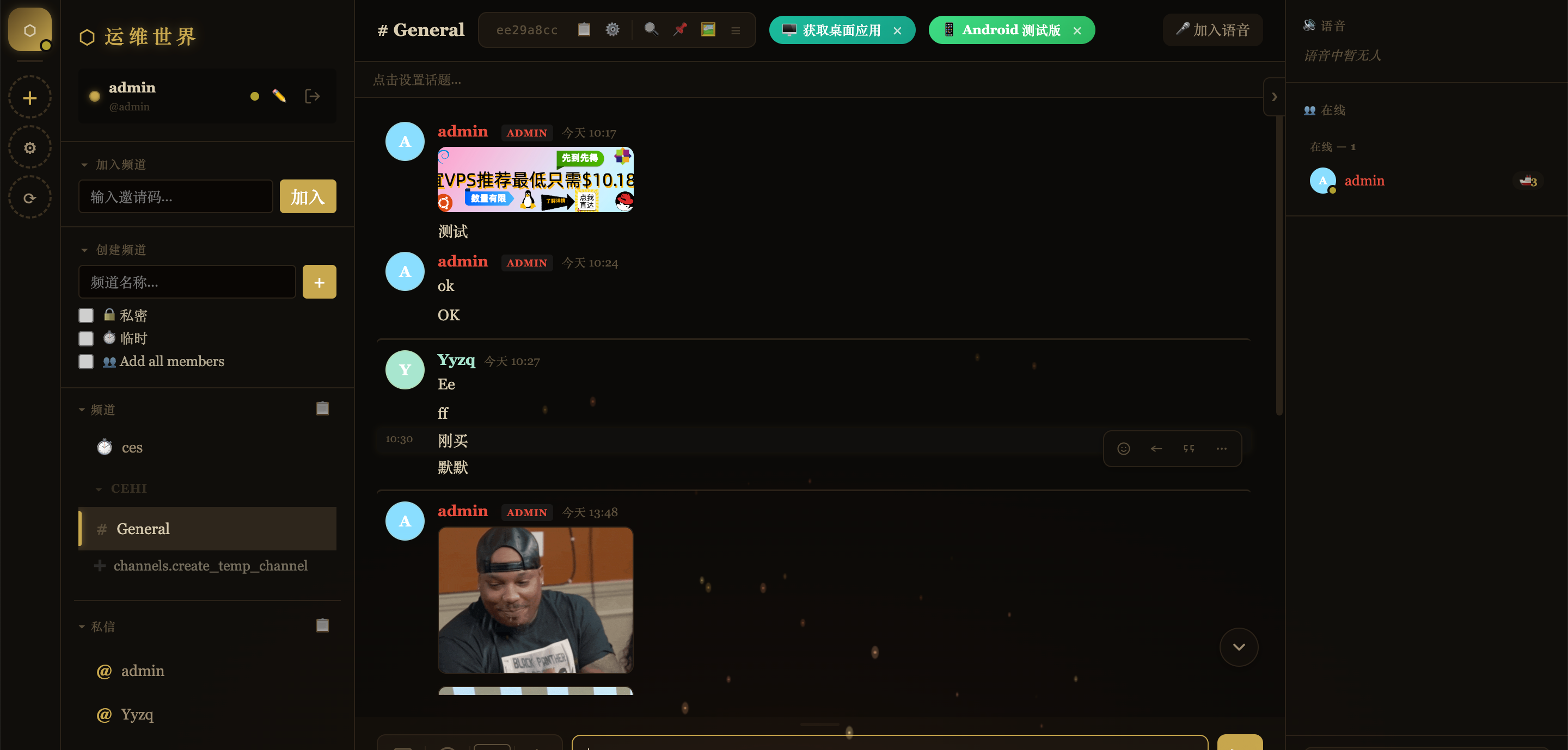 Docker部署Haven教程:开源替代Discord,自建私有聊天服务器,支持聊天、语音、视频与屏幕共享-安卿辰博客
