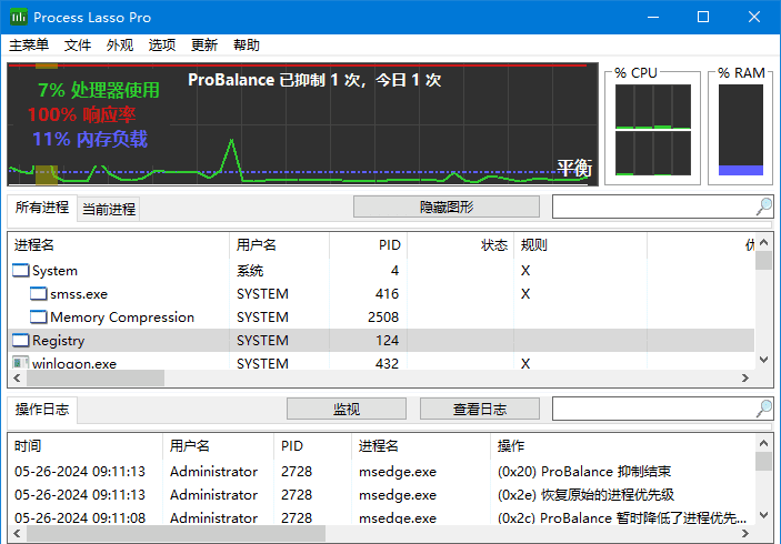 Process Lasso (进程优化工具) v18.2.2.10 / 18.2.3.1 便携多语版-安卿辰博客
