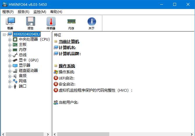 HWiNFO(专业硬件检测工具) v8.52.6060 中文绿色便携版-安卿辰博客